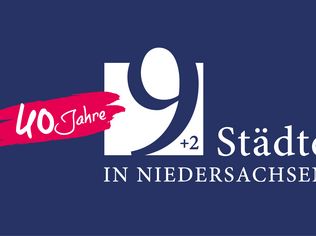 Logo 40 Jahre 9 Städte in Niedersachsen