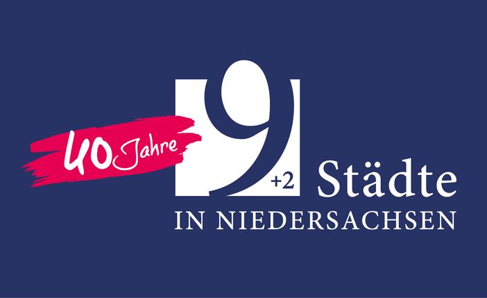 Logo 40 Jahre 9 Städte in Niedersachsen